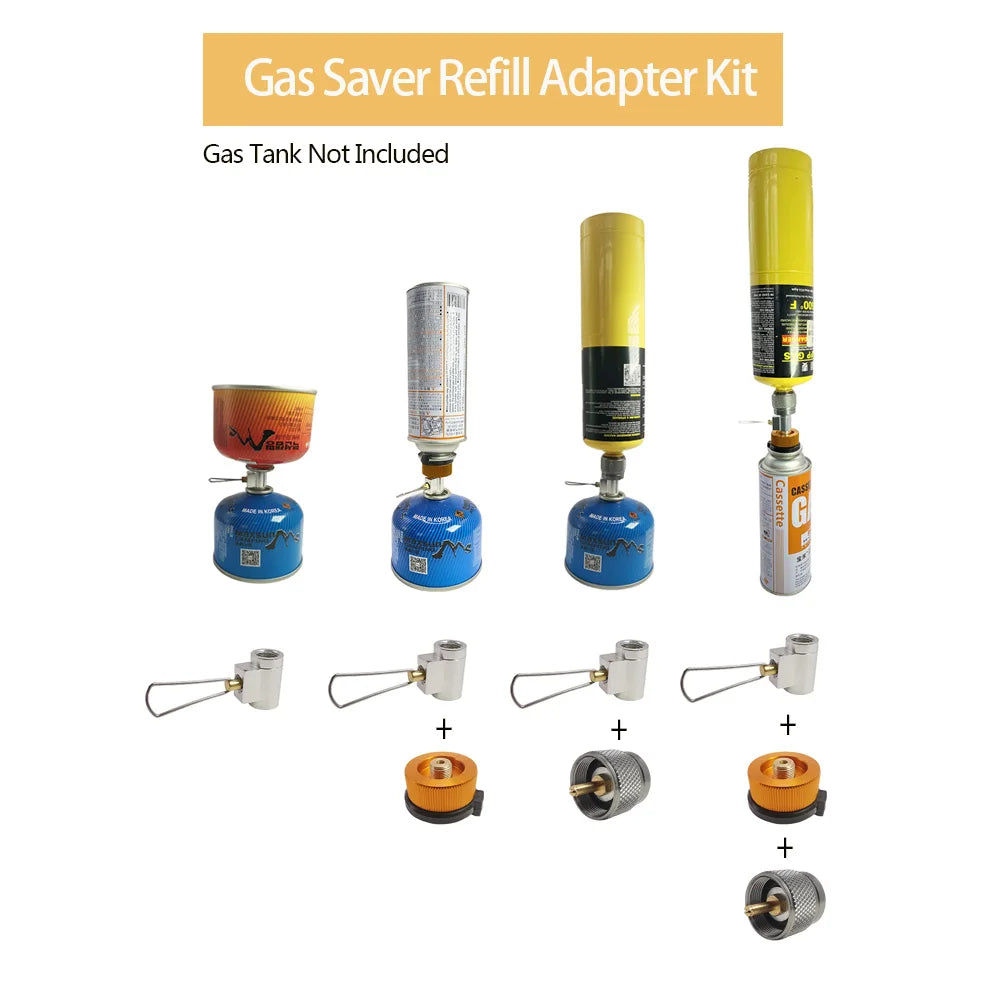 3-Piece Butane and Propane Refill and Conversion Adapter Set offered by the Northeast's best camping and hiking gear provider, The Adirondack Tool Co.