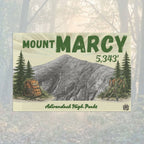 Mount Marcy flag with mountain illustration - Adirondack Summit Flag
