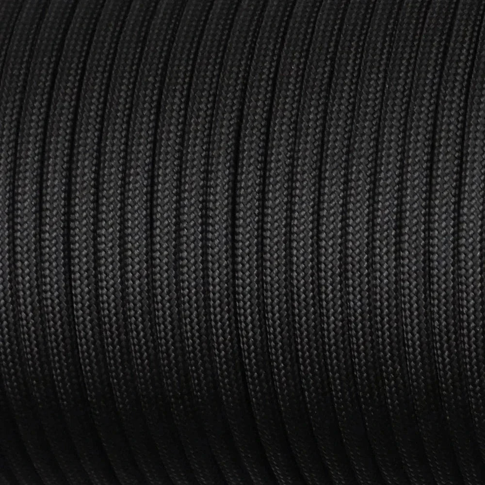 Close-up of black braided cord