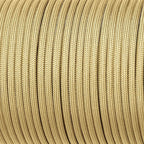Close-up of beige braided cord