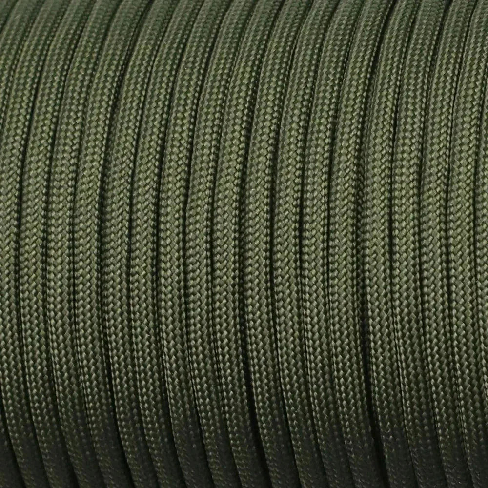Close-up of green braided cord