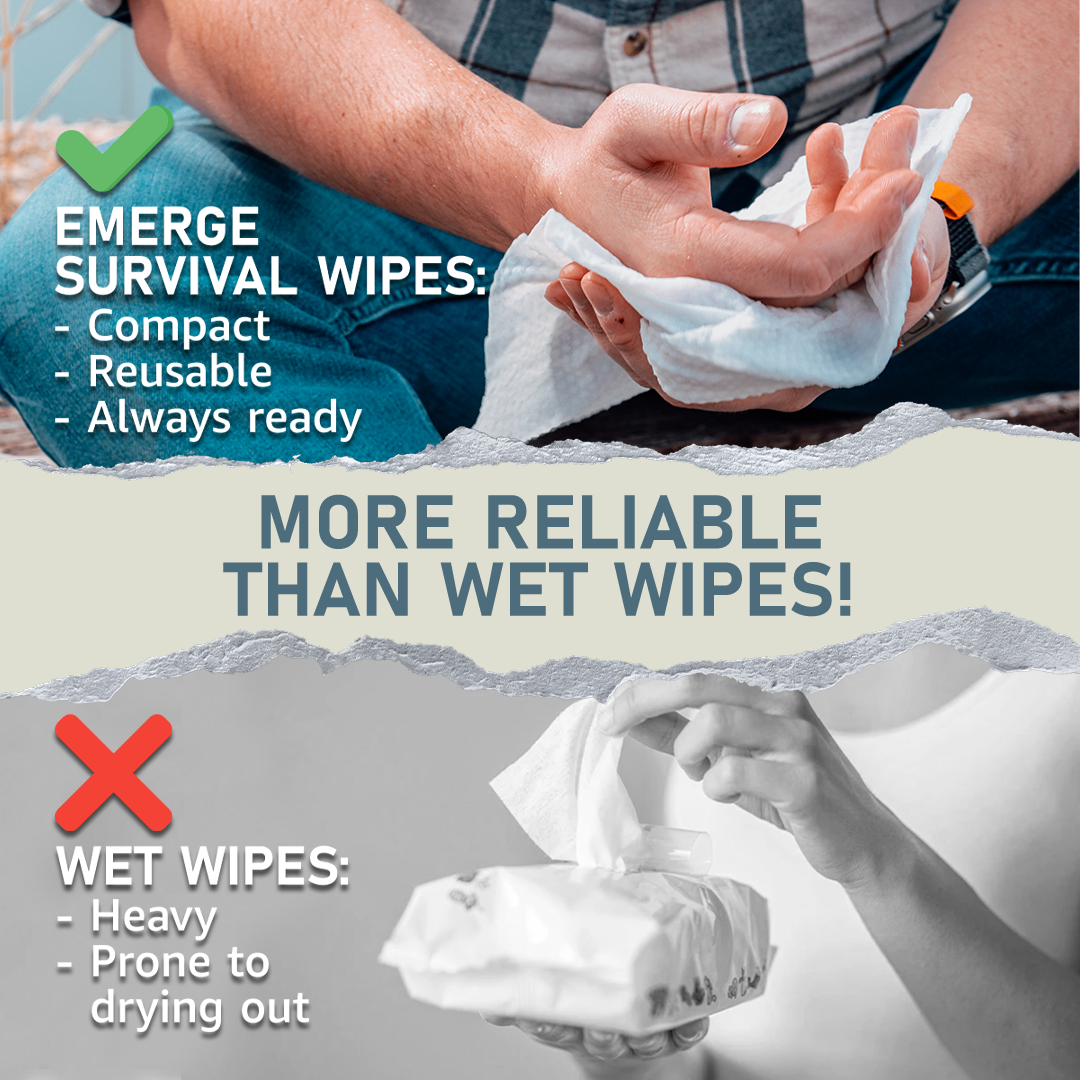 Emerge Survival Wipes - 50ct