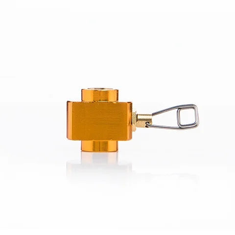 Orange butane / propane tank refill adapter offered by The Adirondack Tool Company