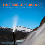 Person with a headlamp from the ADK Tool Co. illuminating a mountain landscape