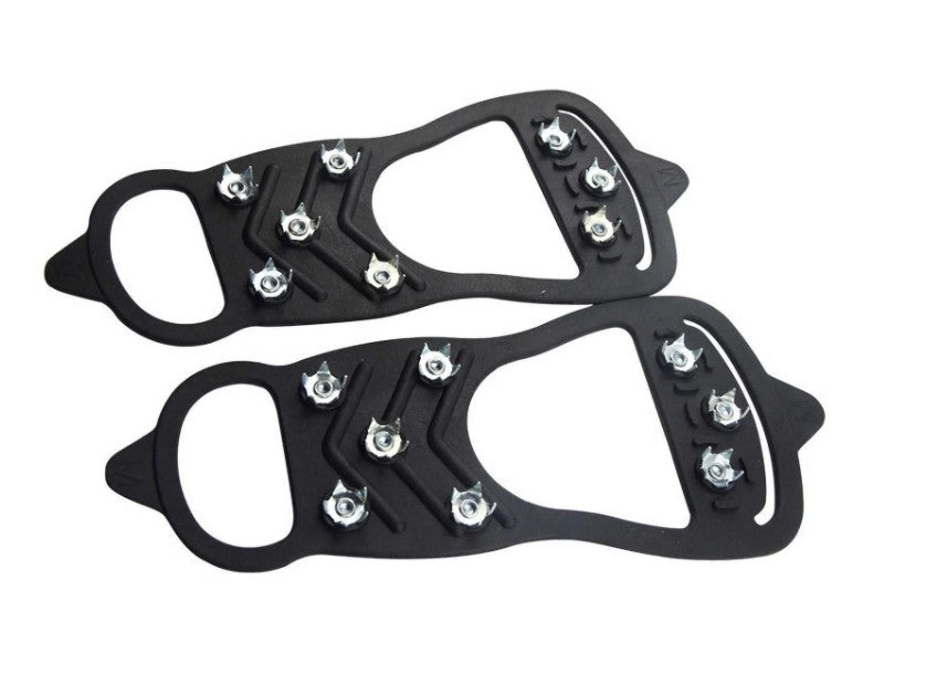 Steel Hiking Microspikes with Stretch-Fit Silicone Bindings