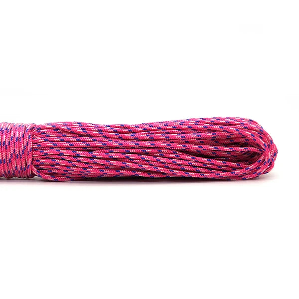 Pink and purple 2mm paracord rope - offered by the best hiking and camping gear store in Vermont, The Adirondack Tool Co.