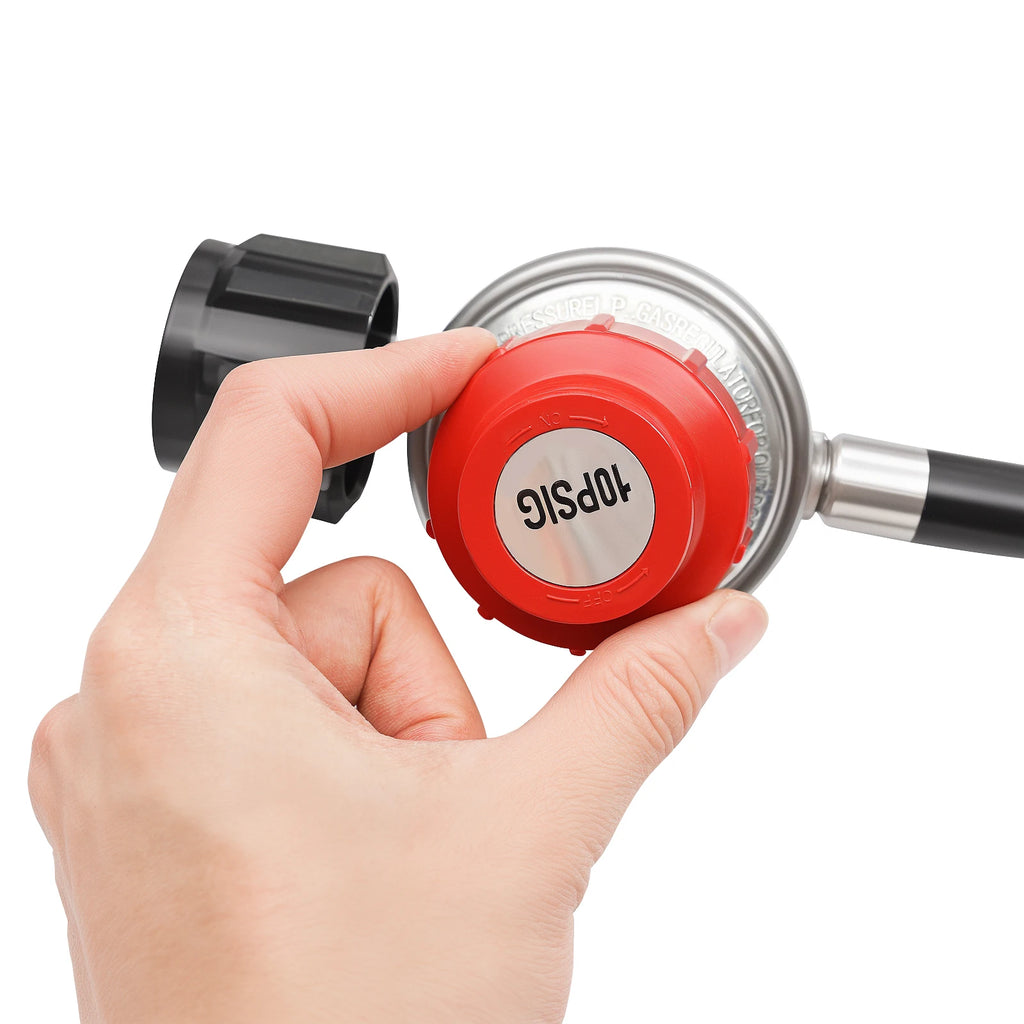 Adjustable fuel knob from the portable burner / gas stove offered by The Adirondack Tool Co. 