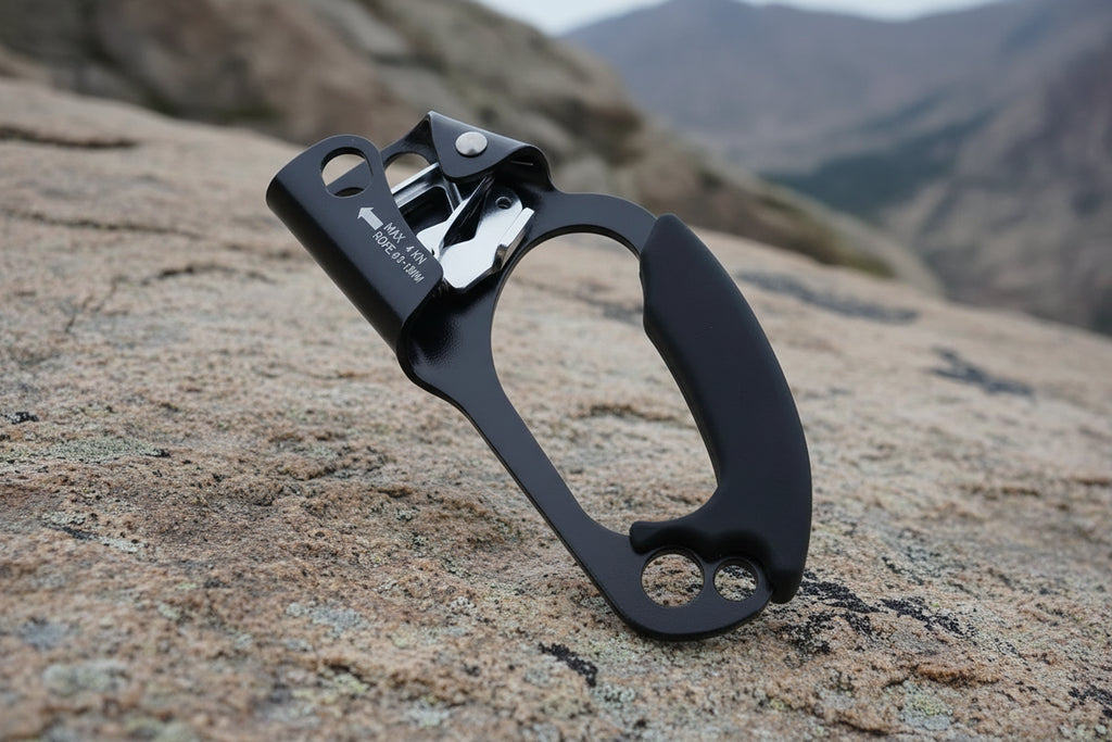 Black rock climbing ascender offered by the best climbing gear store in New York, The Adirondack Tool Co.