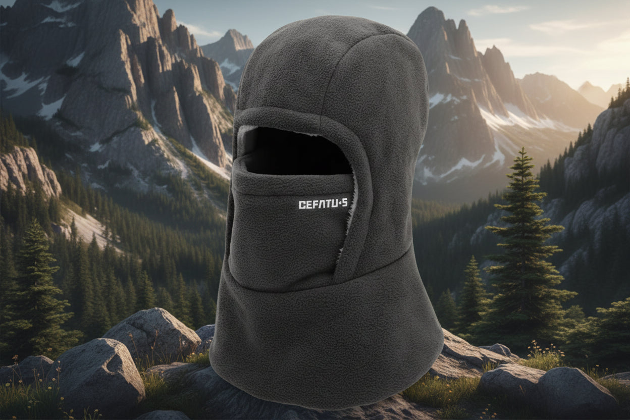Dark Gray balaclava on a white background