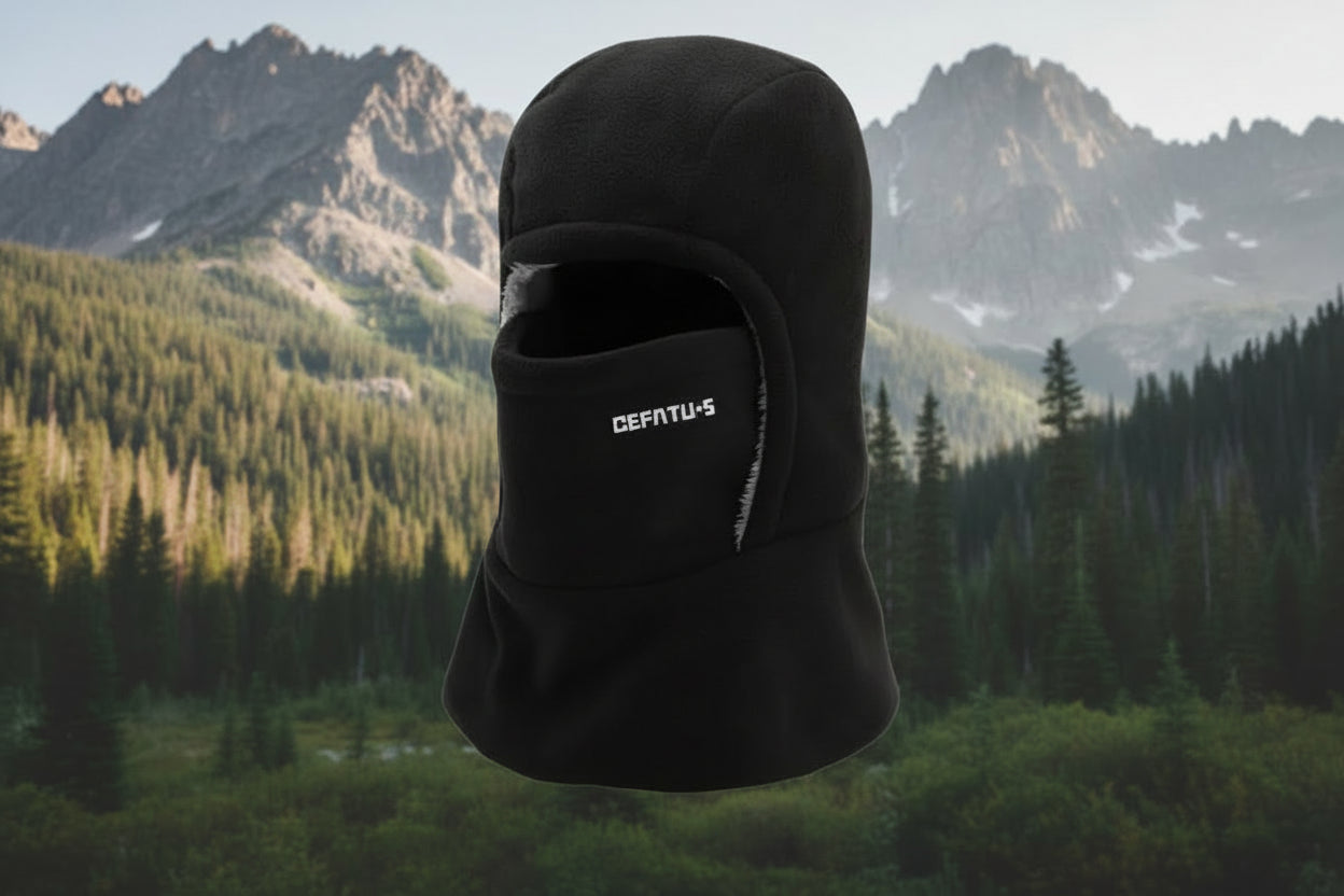 Black balaclava on a white background - Offered by The Adirondack Tool Co.