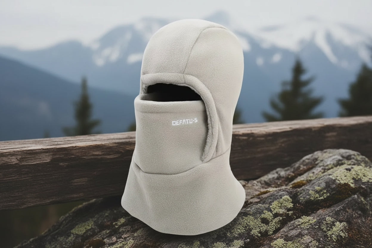 Light Gray balaclava on a white background - Offered by The Adirondack Tool Co.