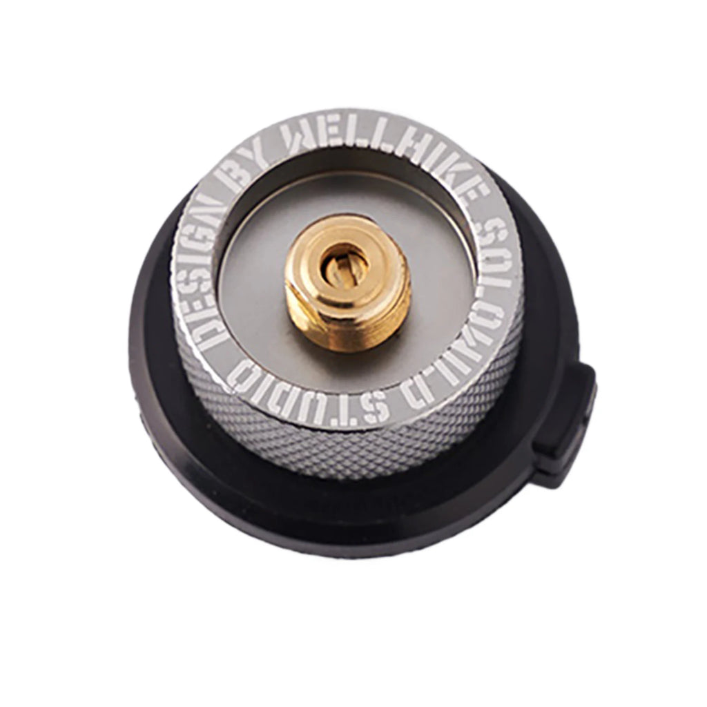 Butane and Propane Tank Adapter for Small Cannisters offered by the Northeast's best camping and hiking gear provider, The Adirondack Tool Co.