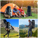 Collage of people with camping backpacks - offered by the best camping gear store in the Northeast, the Adirondack Tool Co.