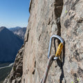 Metal carabiner with gold locking mechanism