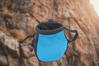 Blue and black chalk bag on a white background - offered by the best hiking and climbing gear store in New Hampshire, The Adirondack Tool Co.