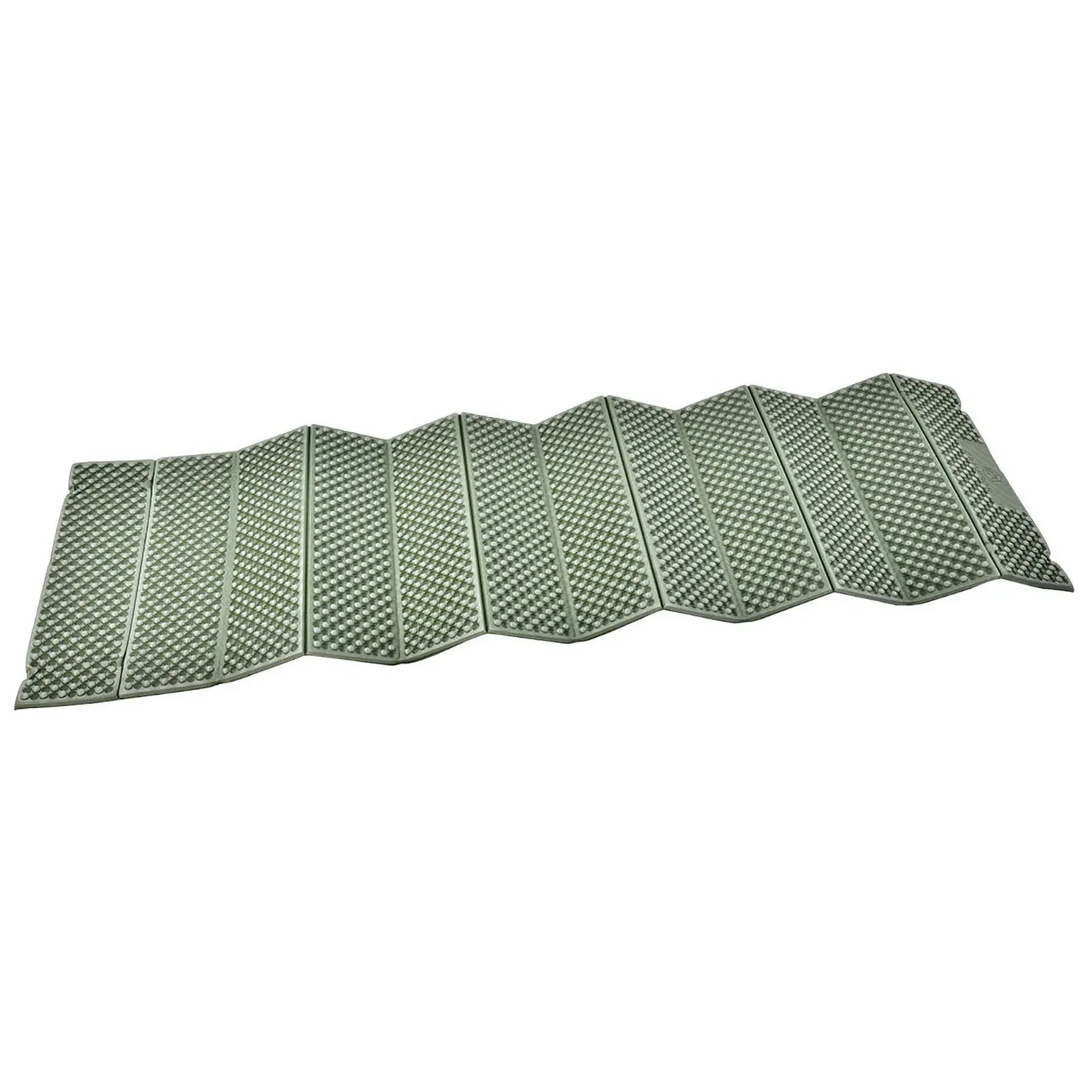 Green folding foam mat with a textured pattern on a white background - offered by The Adirondack Tool Co.