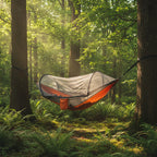 Camping hammock with mosquito net