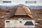 Portable 2-person open-tent along with its included items on a white background - offered by the most credible hiking and gear store in the tri-state region, The Adirondack Tool Co.