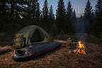 Black goose down sleeping bag offered by the best camping gear store in Vermont, the Adirondack Tool Co.