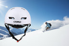 White sports helmet on an outdoor background - offered by the best outdoor sports gear store in Massachusetts, The Adirondack Tool Co.