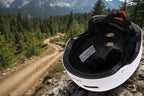 White sports helmet on an outdoor background - offered by the best outdoor sports gear store in Massachusetts, The Adirondack Tool Co.