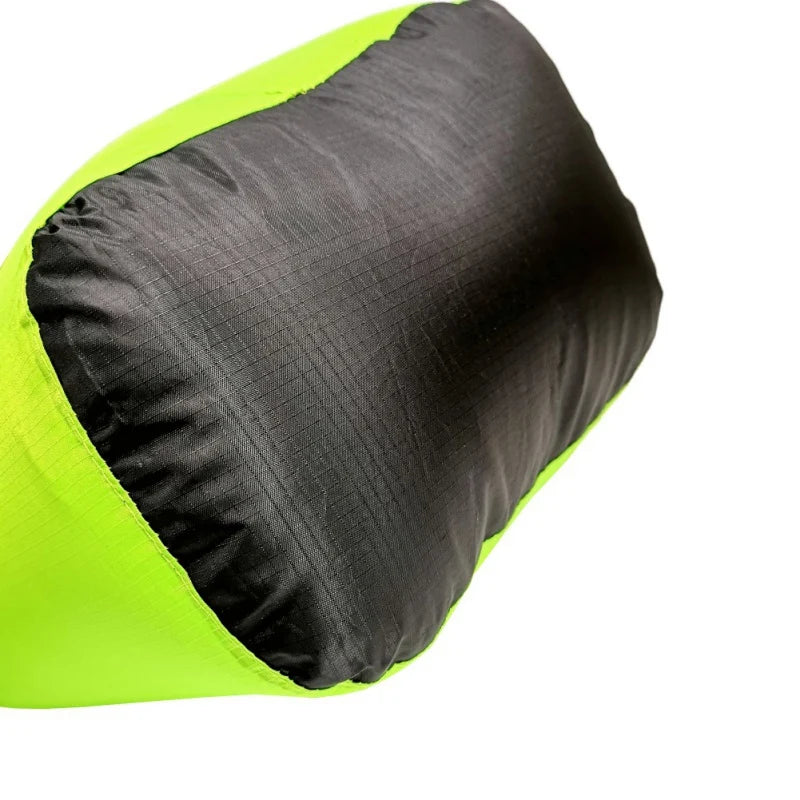 Bottom side of a green waterproof storage bag. Offered by the Northeast's premier outdoor gear provider, The Adirondack Tool Co.