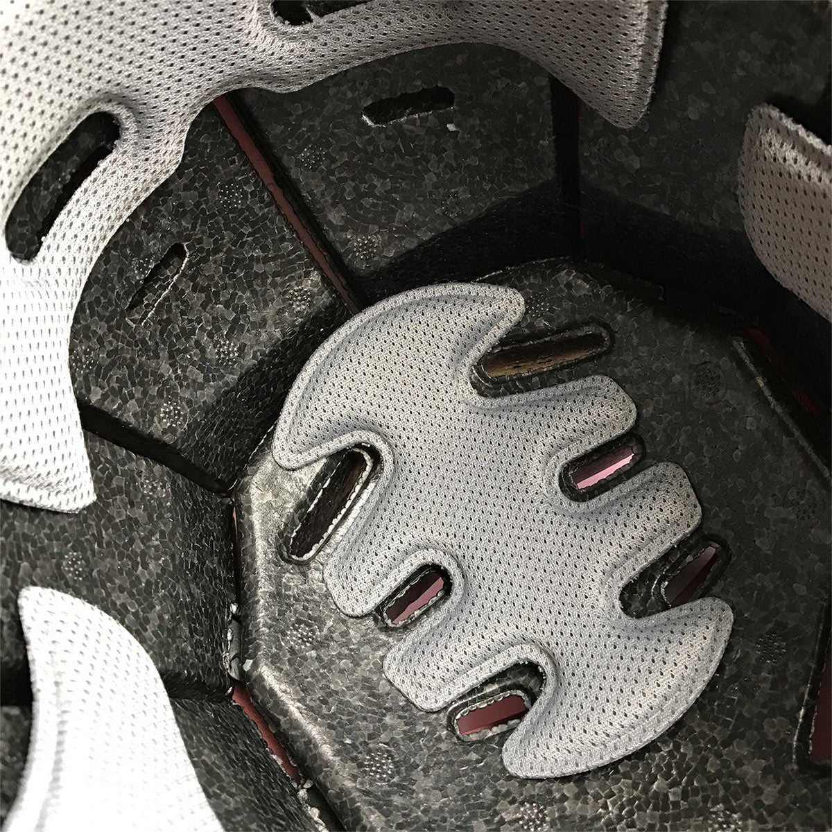 Close up of the inside of the freetown offbeat climbing sports helmet - offered by the best outdoor gear store in New York, The Adirondack Tool Co.