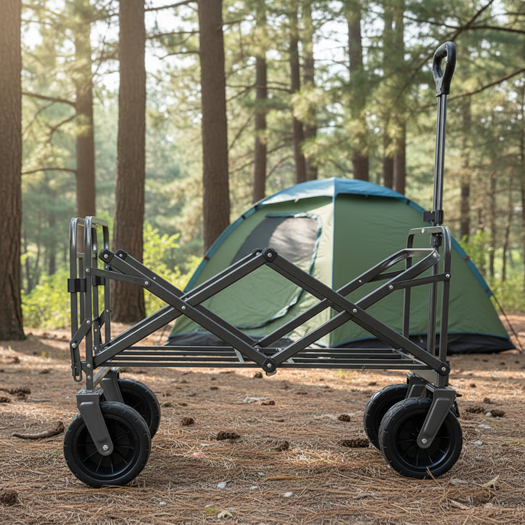 Qunature folding wagon in an outdoor setting - offered by the best outdoor gear store in Virginia, The Adirondack Tool Co.