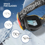 Anti-Fog Ski Goggles Double-Layer UV400 Protection Lenses for Clear View
