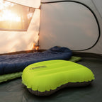Green inflatable pillow from qunature - offered by the best camping gear store in New York, The ADK Tool Co.