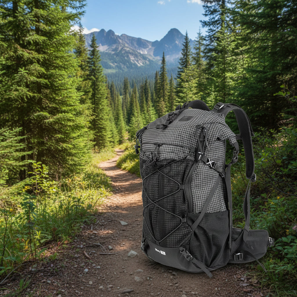 Black and gray backpack