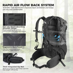 Backpack with rapid air flow back system features