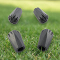 4 black rubber hiking pole tips from York Nordic, offered by the best hiking gear store in the northeast, The Adirondack Tool Co.